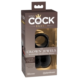 King Cock Elite TCJ Weighted Swinging Ball Ring Dual Density Silicone