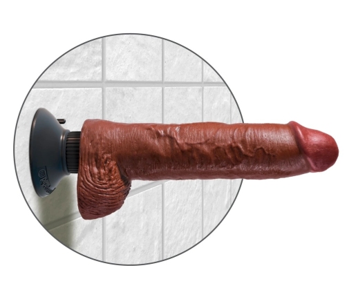 Pipedream King Cock 10" Flexible Vibrating Model with Suction Cup, Beige