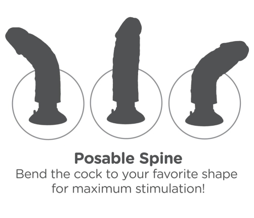 Pipedream King Cock 10" Flexible Vibrating Model with Suction Cup, Beige