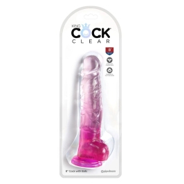 KingCockClear 8 w balls Pink