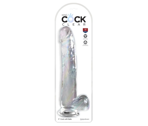 KingCockClear 11 w balls Clear