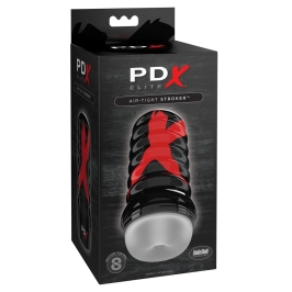 PDX Elite Air Tight Frosted Manual Intimate Device, Transparent 19.1 cm