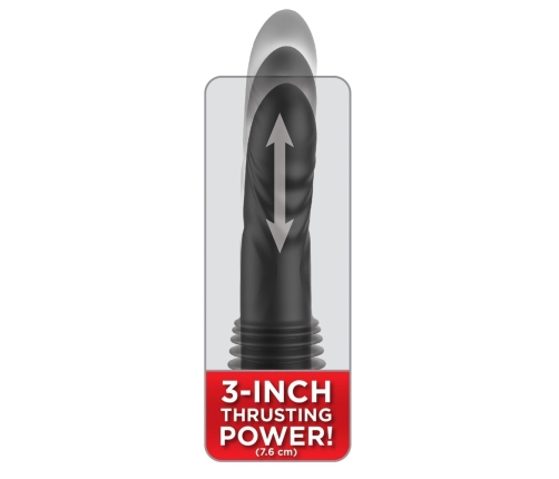 Fetish Fantasy Series Ultimate Silicone Thruster, 36.8 cm, Suction Cup, Black