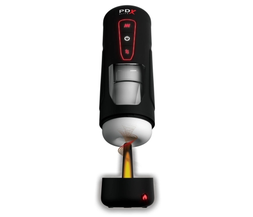 PDX Elite Milk Me Hotter Intimate Device Black Warming & Vibration 26.7cm