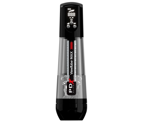PDX Elite ViewTube MAX Black - Automated Intimate Device with LED Display