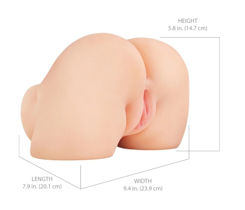 PDX Elite Shake That Ass Intimate Machine Vibrating Skin-Like Torso 2.9kg