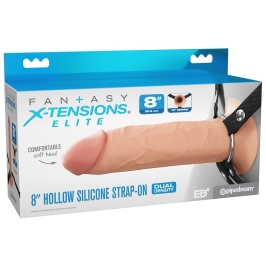 FANTASY X-TENSIONS Elite FXTE8 Hollow Strap-On Silicone 21.6cm Light