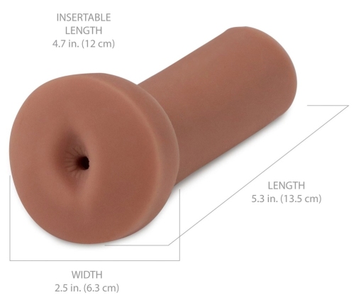 PDX Extreme Freshman Brown Intimate Machine with Anatomical Texture 13.5cm