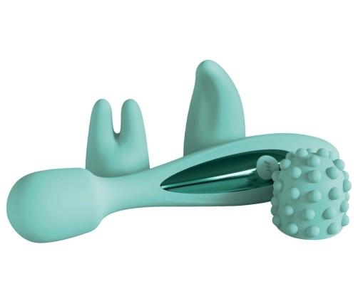 JimmyJane Canna Multifunctional Massage Wand with 3 Attachments, Black