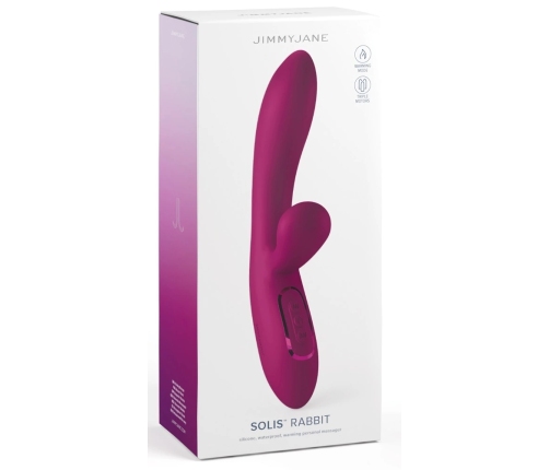 JimmyJane Solis Rabbit Dual Motor Silicone Intimate Machine, Purple, 22cm