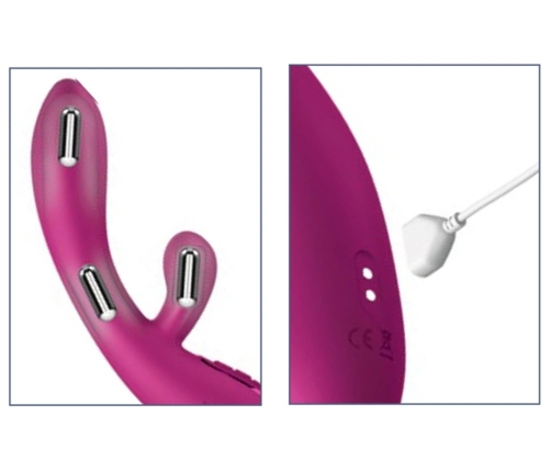 JimmyJane Solis Rabbit Dual Motor Silicone Intimate Machine, Purple, 22cm