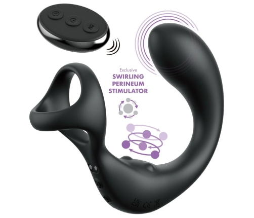 Anal Fantasy Elite Ass-Gasm Taint-Alizer Black Intimate System 14cm