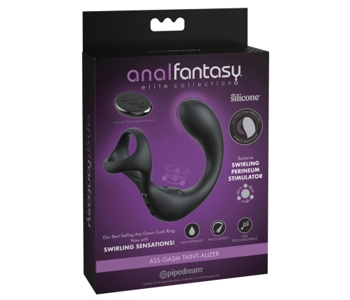 Anal Fantasy Elite Ass-Gasm Taint-Alizer Black Intimate System 14cm