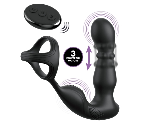 Anal Fantasy Elite Slide & Glide Intimate Silicone System Black 19cm