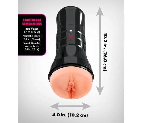 PDX Extreme WetP Super Juicy XXL Intimate Machine 26cm Transparent