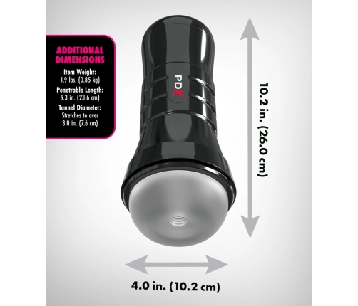 PDX Extreme WetStroker Slide XXL Transparent Intimate Machine 26 cm