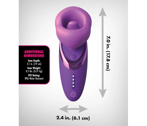 Fantasy For Her Pleasure Sucker Intimate Device Purple 17.8cm