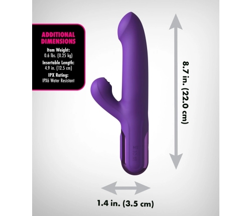 Fantasy For Her Super SoniX Thruster Purple - Dual-Action System 22cm