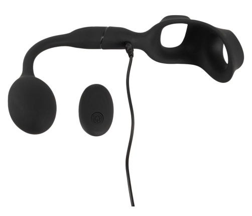 REBEL RC Silicone System - Intimate Dual Ring with Remote Plug, Black