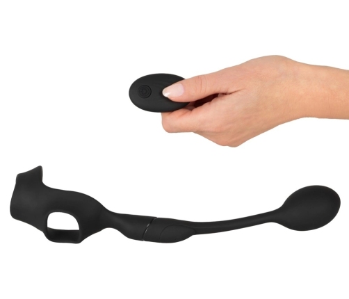 REBEL RC Silicone System - Intimate Dual Ring with Remote Plug, Black