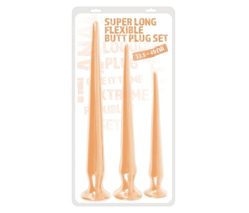 Super Long Butt Plug Set flesh
