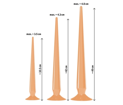 Super Long Butt Plug Set flesh