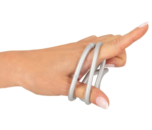 Metallic Silicone Triple Ring