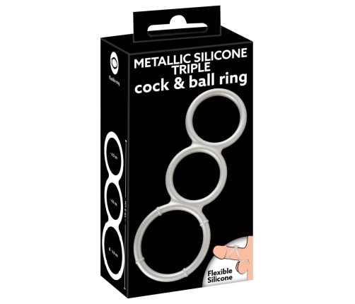 Metallic Silicone Triple Ring