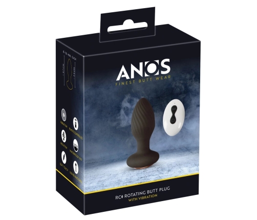ANOS RC Rotating Plug - Spiral Surface, 7 Modes, Silicone, 9.7 cm