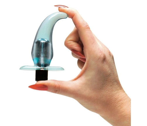 You2Toys Blue-Transparent Vibrating Anal Plug 11cm TPE