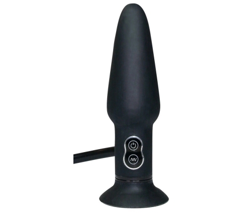 True Black Vibrating Butt Plug