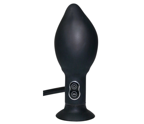 True Black Vibrating Butt Plug
