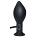 True Black Vibrating Butt Plug