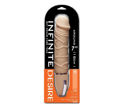 Infinite Desire Silicone Model Skin Tone 26 cm Multi-Mode Vibrator