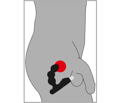 Rebel P-Spot Vibrator Curved Silicone Black 11 cm - Prostate Massager