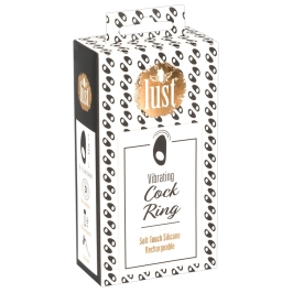 Lust Black Vibrating Intimate Ring Silicone USB Rechargeable 9 cm