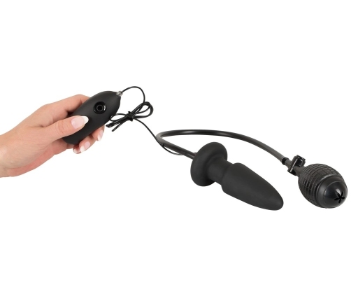 Inflatable vibrating butt plug