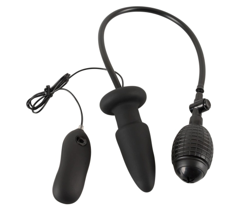 Inflatable vibrating butt plug