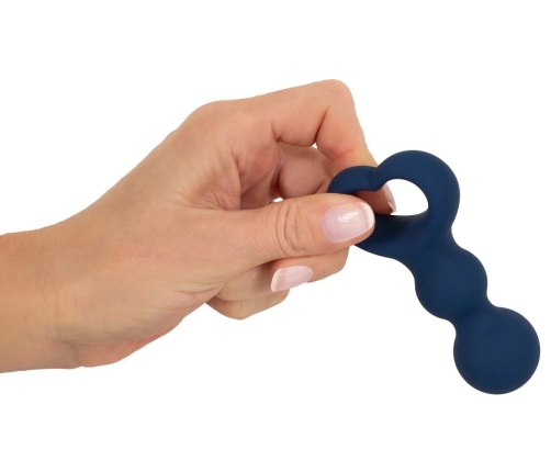 Magic Shiver Silicone Heart-Handle Plug 9.5cm - Dual-Bead Design