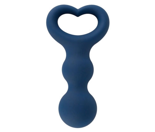 Magic Shiver Silicone Heart-Handle Plug 9.5cm - Dual-Bead Design
