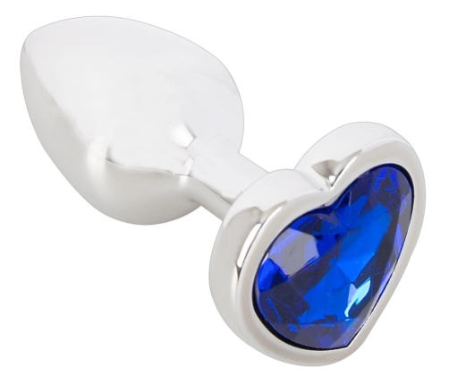 Magic Shiver Metal Plug Heart Gem 7cm - Silver Aluminium Design