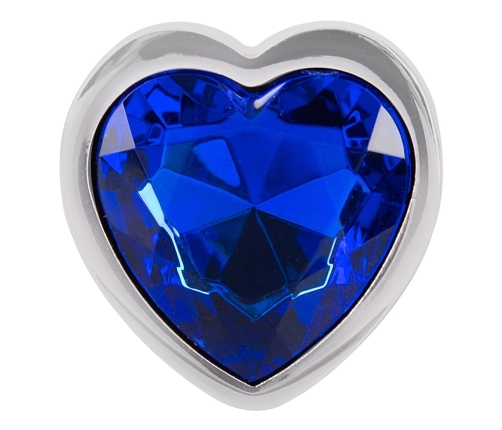Magic Shiver Metal Plug Heart Gem 7cm - Silver Aluminium Design