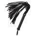 Magic Shiver Black Leather-Look Flogger 46cm with Woven Handle