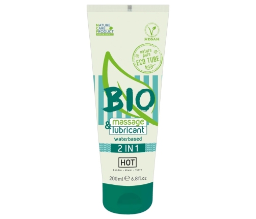 HOT Bio 2w1 Żel do masażu i pielęgnacji 200ml, wegański, organiczny