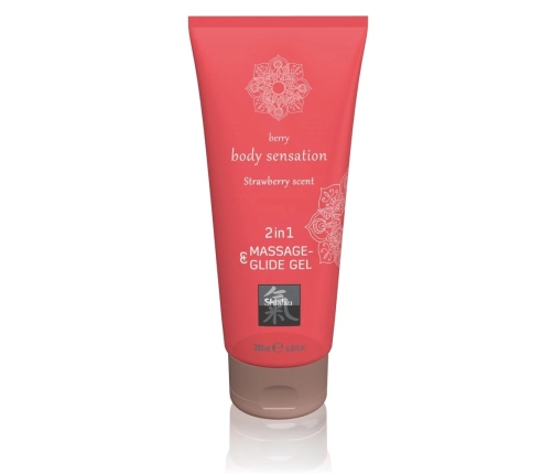 HOT Shiatsu Żel do masażu i smarowania Truskawka 200ml