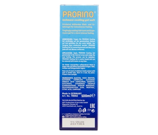 PRORINO Cooling Gel Soft 100ml