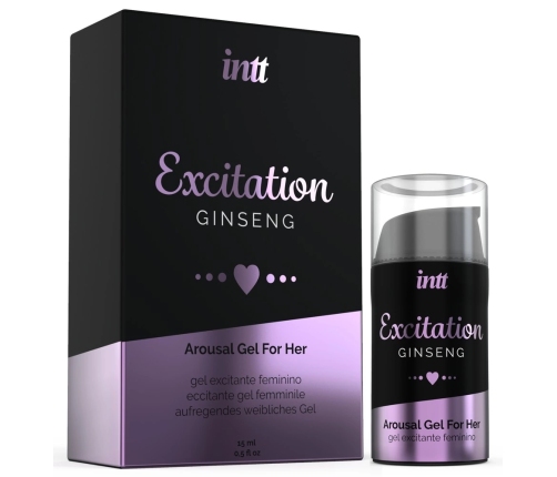intt Excitation Ginseng Gel 15ml - Botanical Intimate Enhancer for Women