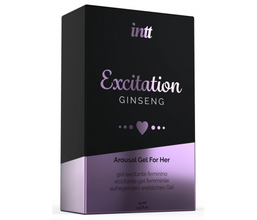 intt Excitation Ginseng Gel 15ml - Botanical Intimate Enhancer for Women