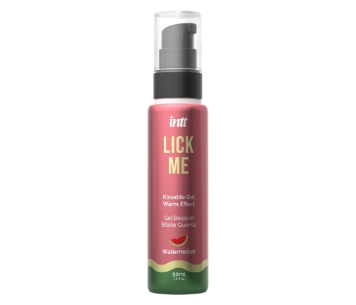 intt Lick Me Edible Gel Watermelon 50ml - Warming Effect, Fruity Aroma