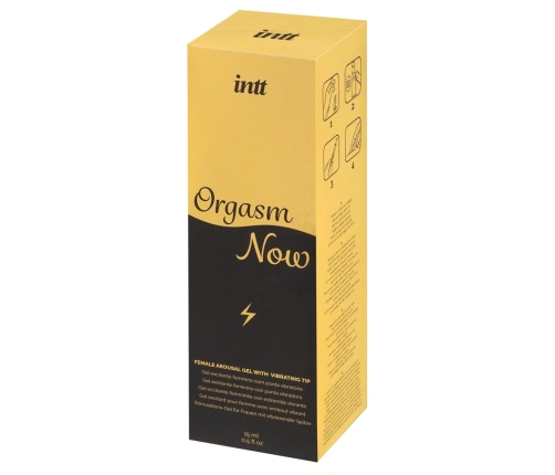 intt Orgasm Now 15ml Stimulation Gel with Vibrating Applicator, Tutti-Frutti